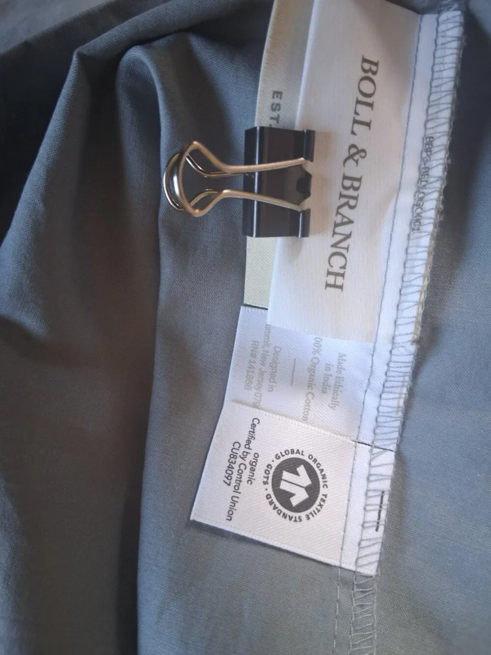 Boll & Branch KING Blustone 100% Organic Cotton Signature 4PCS Sheet Set